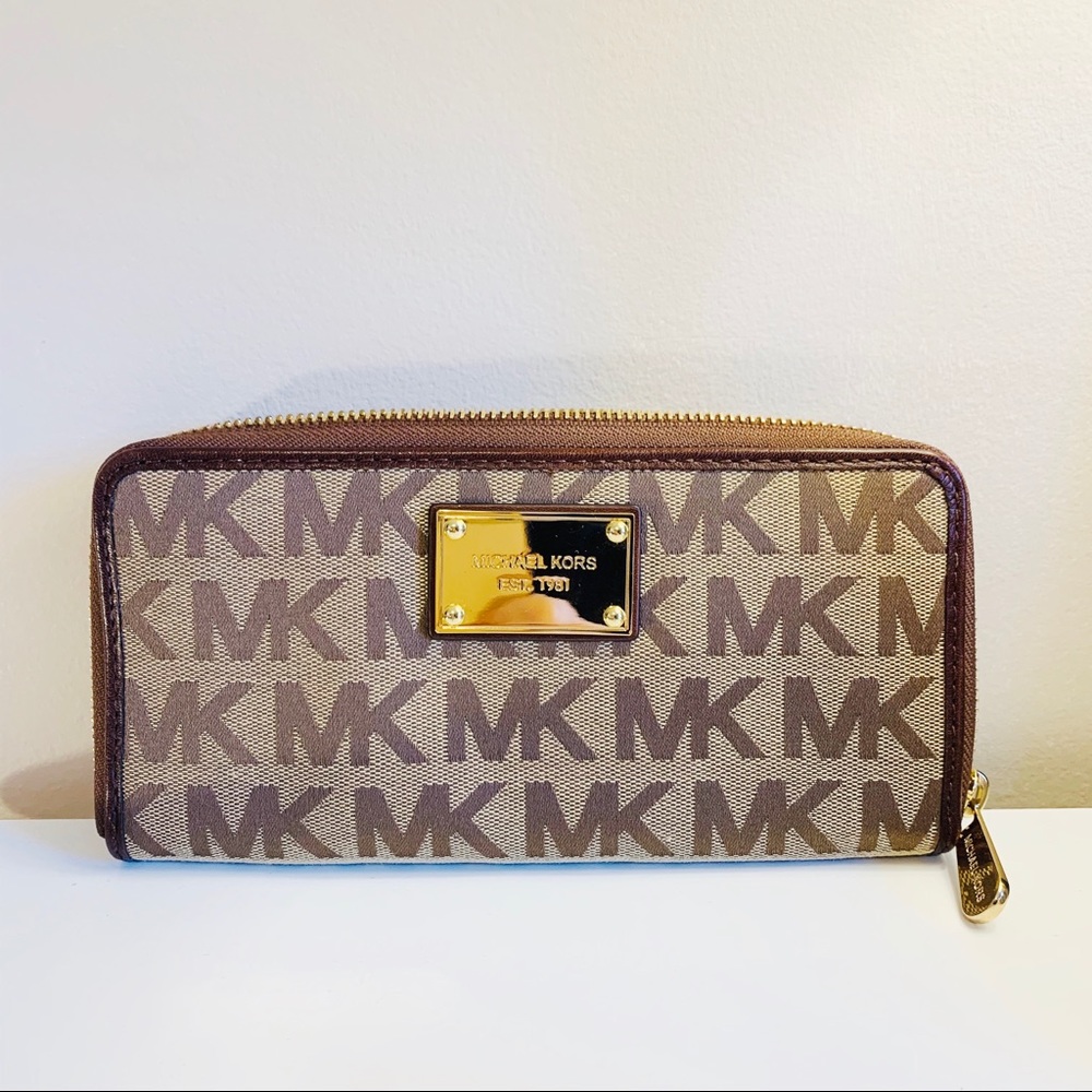 Michael Kors brown logo wallet